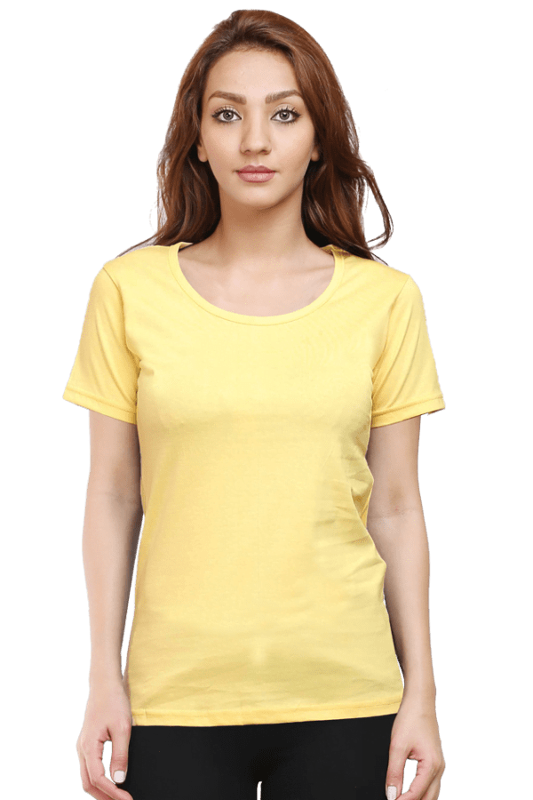 Female Round Neck Half Sleeve Classic | Yellow