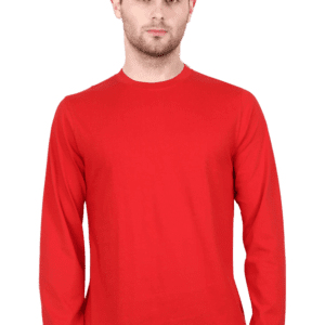 Male Round Neck Full Sleeve MRnFs-Rd-S Red