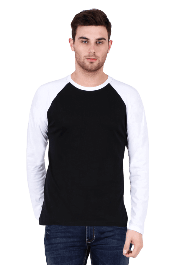Male Raglan Full Sleeve | White Black