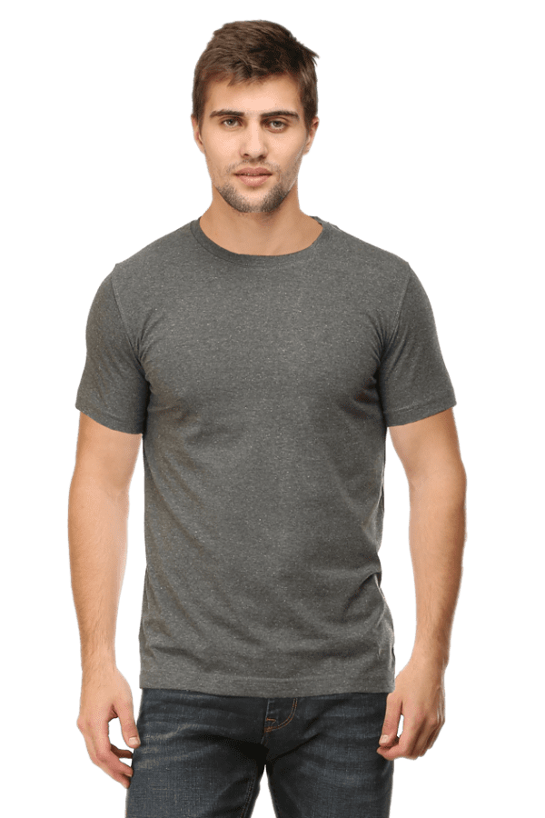 Male Round Neck Half Sleeve Classic | Charcoal Melange