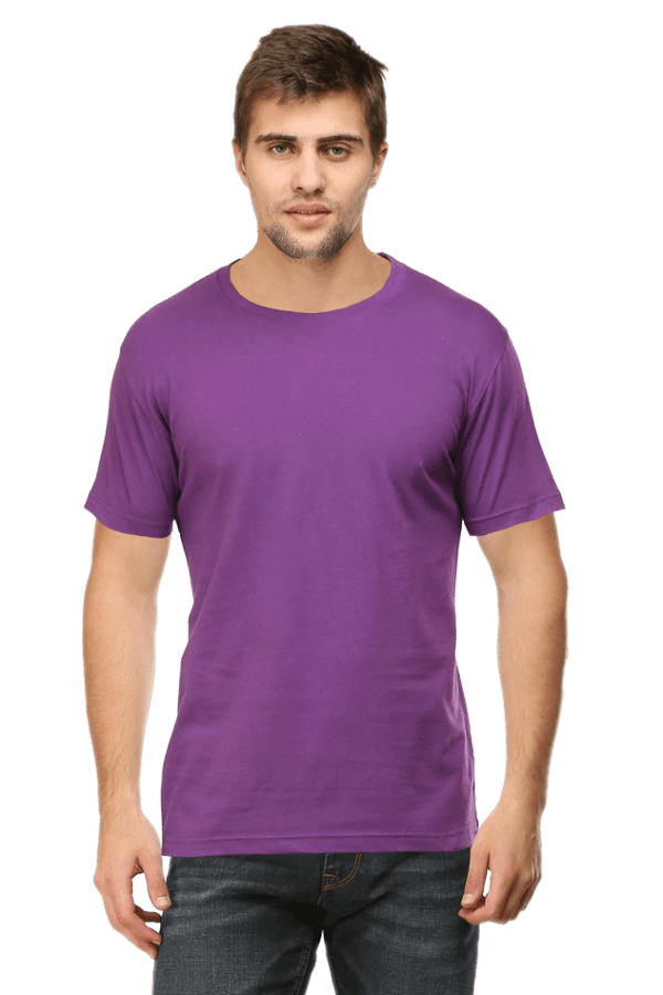 Male Round Neck Half Sleeve Classic | Purple