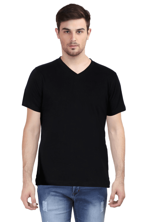 Male Vneck Half Sleeve | Black