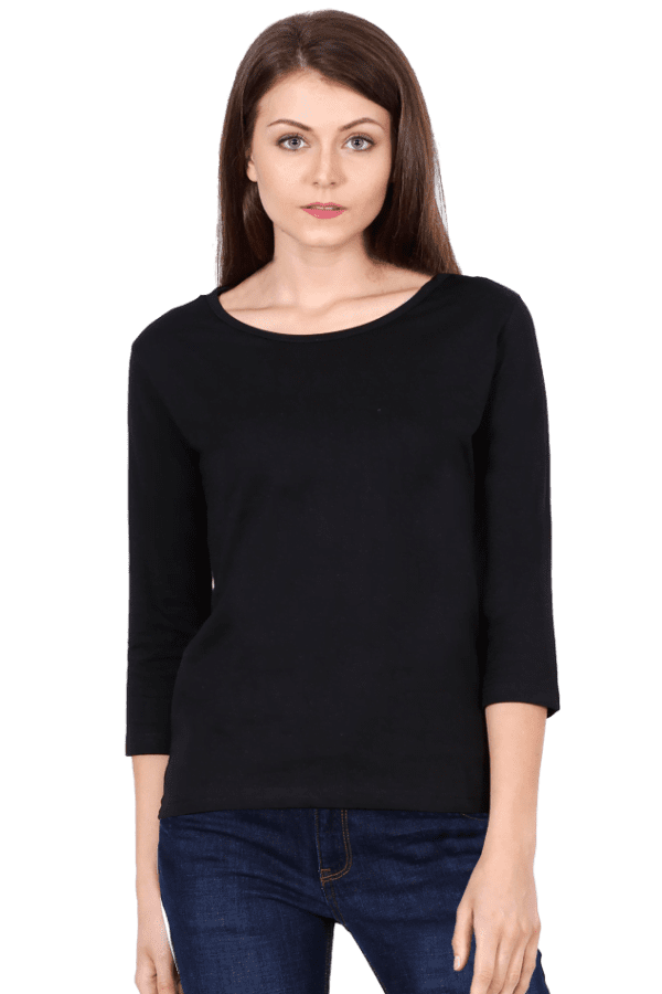 Female Round Neck Full Sleeve | Black