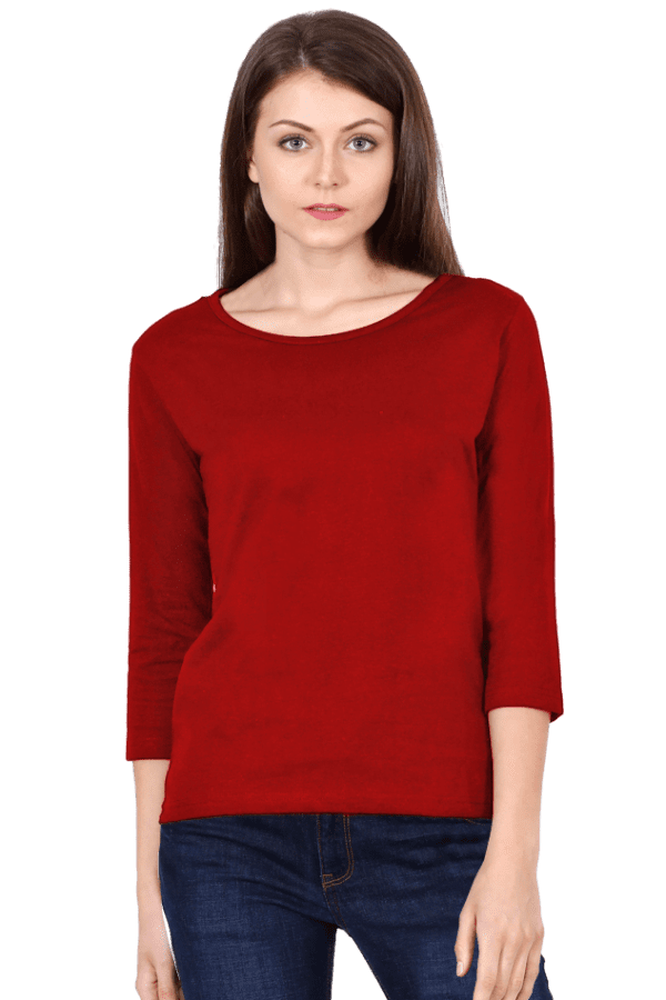 Female Round Neck Full Sleeve | Red
