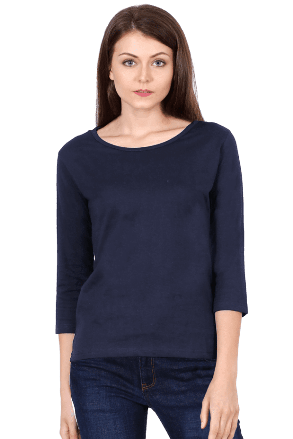 Female Round Neck Full Sleeve | Navy Blue