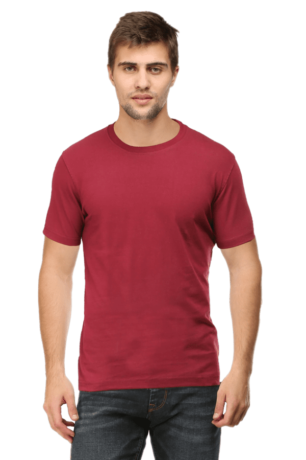 Male Round Neck Half Sleeve Classic | Maroon
