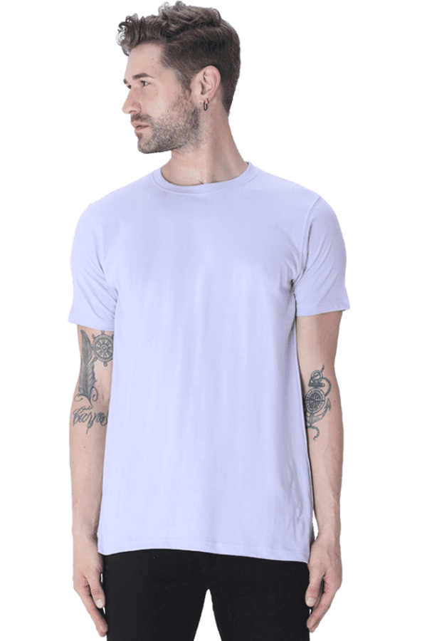Male Round Neck Half Sleeve Classic | Lavender