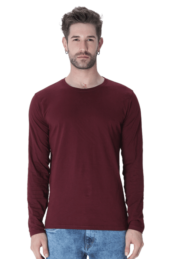 Male Round Neck Full Sleeve | Maroon