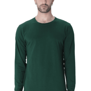 Male Round Neck Full Sleeve | Bottle Green