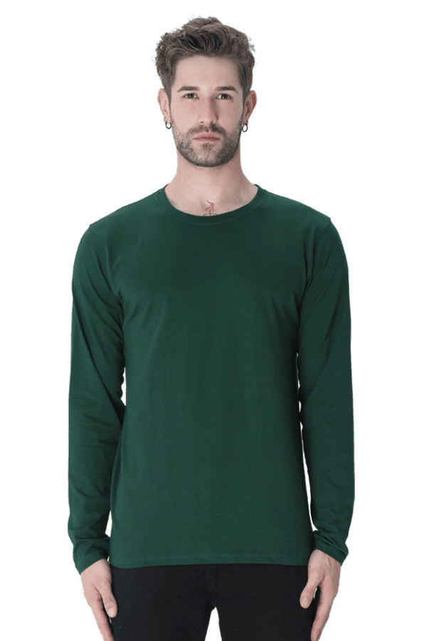 Male Round Neck Full Sleeve | Bottle Green