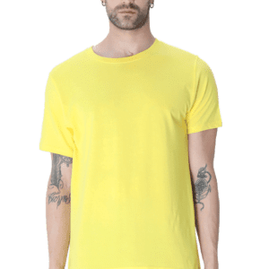 Male Round Neck Half Sleeve Classic | New Yellow