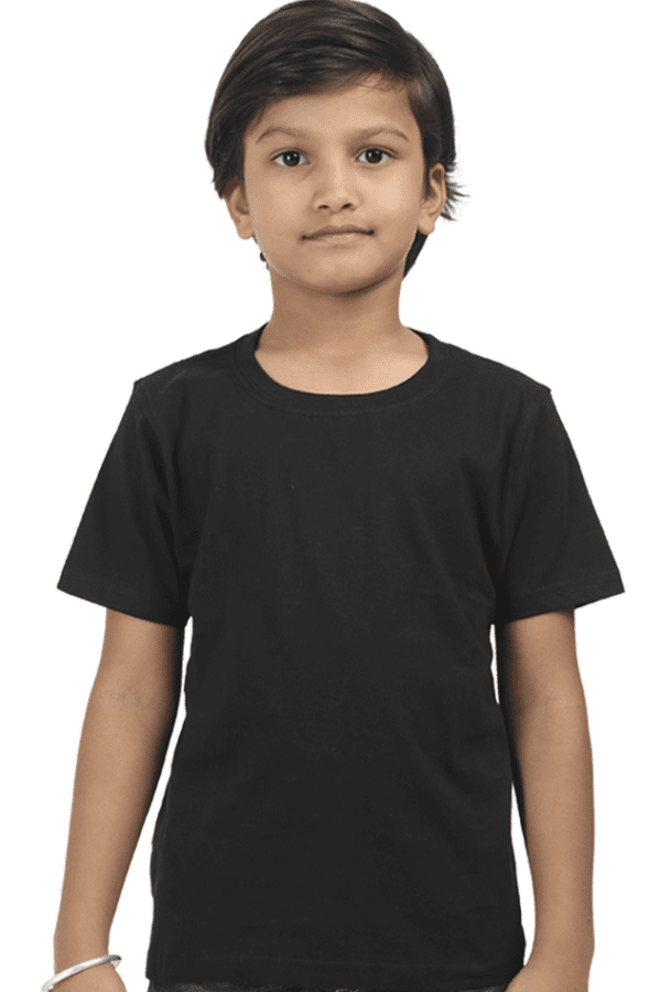 Boy Round Neck Half Sleeve Classic | Black