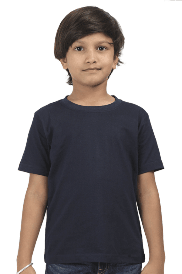 Boy Round Neck Half Sleeve Classic | Navy Blue