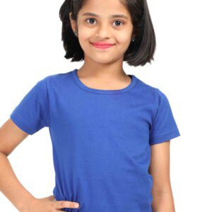 Girl Round Neck Half Sleeve Classic | Royal Blue