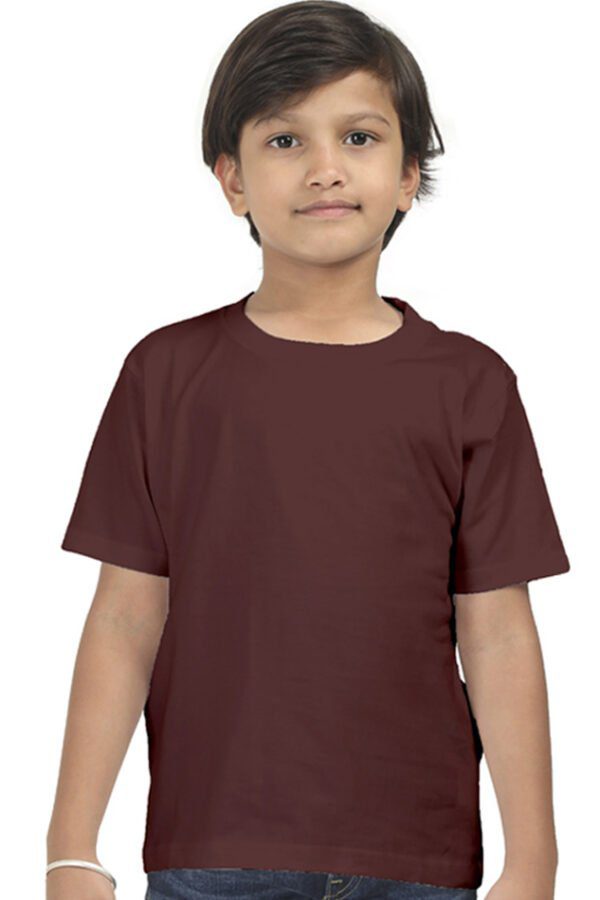 Boy Round Neck Half Sleeve Classic | Maroon