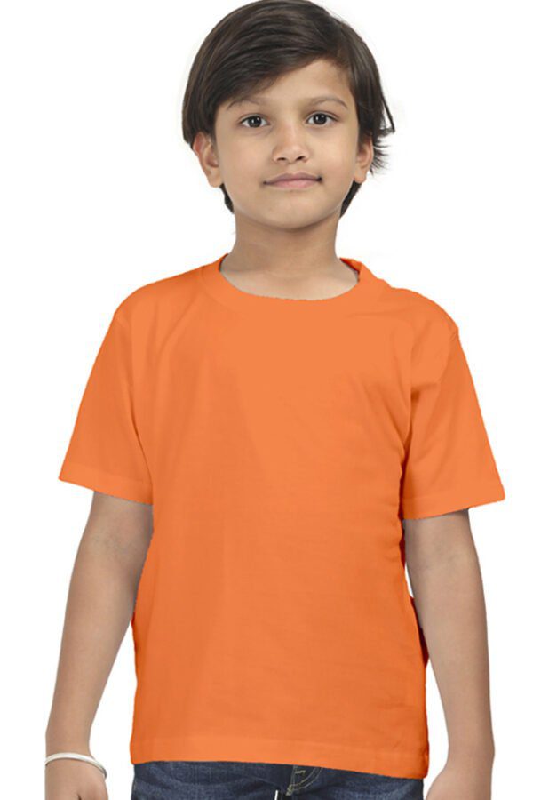 Boy Round Neck Half Sleeve Classic | Orange