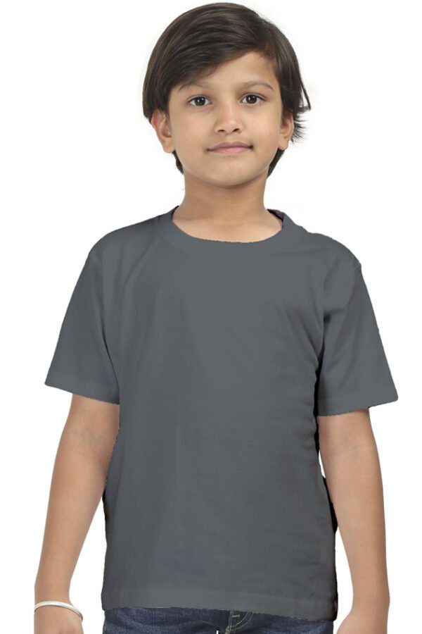 Boy Round Neck Half Sleeve Classic | Steel Grey
