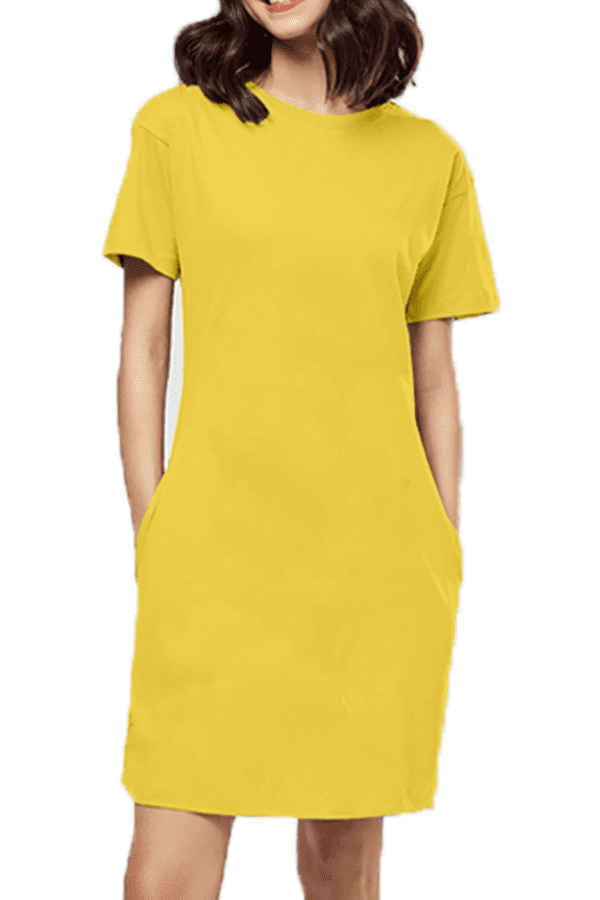Female T-Shirt Dress | Golden Yellow