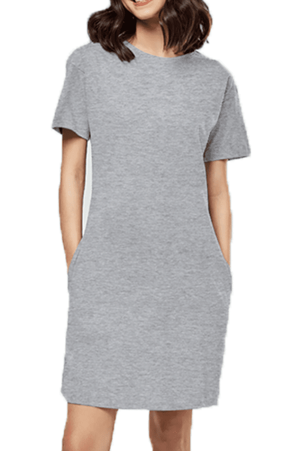 Female T-Shirt Dress | Grey Melange