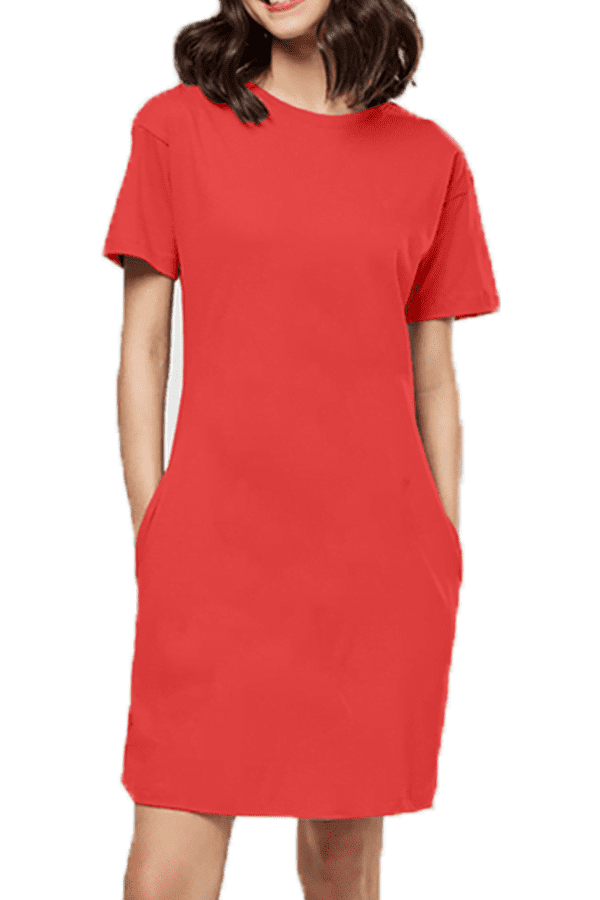 Female T-Shirt Dress | Red