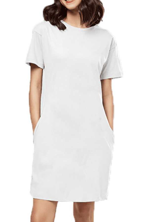 Female T-Shirt Dress | White