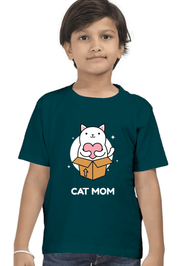 Boy Round Neck Half Sleeve Classic | Cat Mom