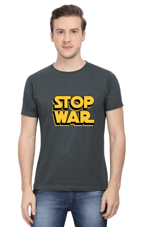 Male Round Neck Half Sleeve Classic | Stop War