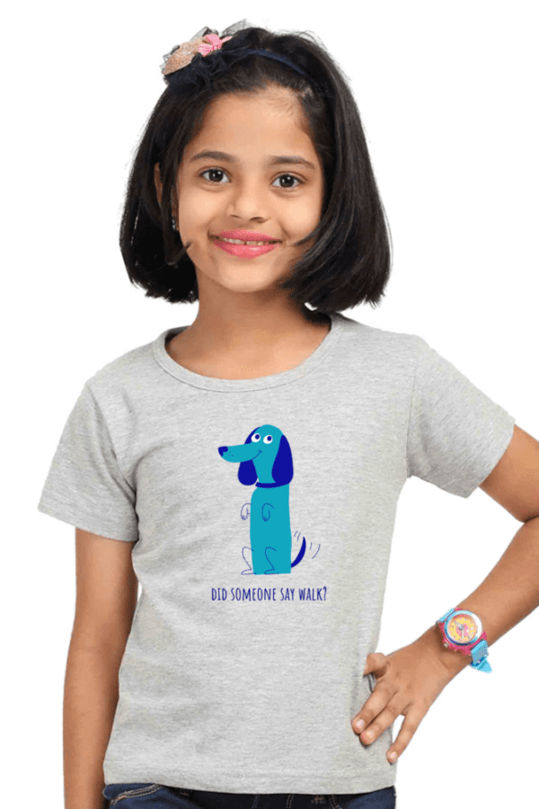 Girl Round Neck Half Sleeve Classic | Dog