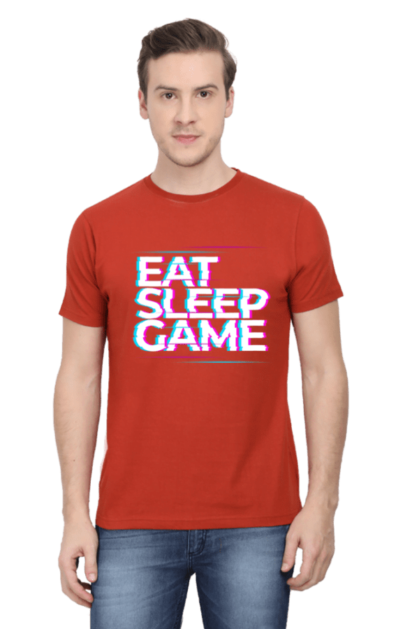 Male Round Neck Half Sleeve Classic | EAT SLEEP GAME