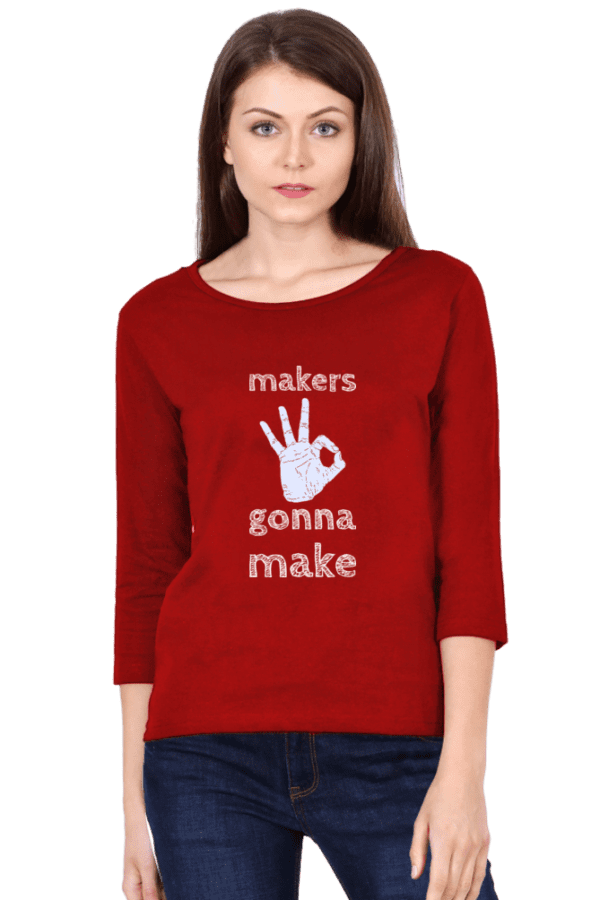 Female Round Neck Full Sleeve | Positive Quote