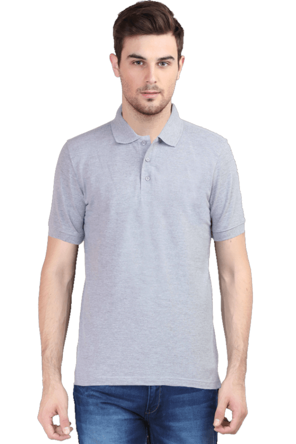 Male Polo Half Sleeve | Grey Melange