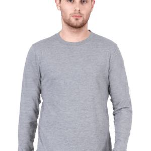 Male Round Neck Full Sleeve | Grey Melange