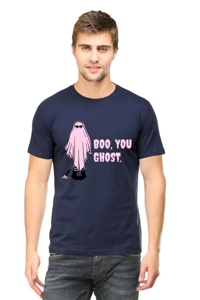 Male Round Neck Half Sleeve Classic | Boo you Ghost - Image 12