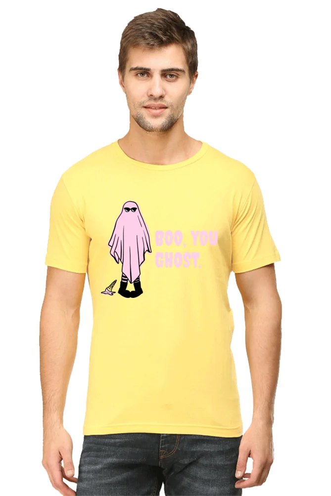 Male Round Neck Half Sleeve Classic | Boo you Ghost - Image 10