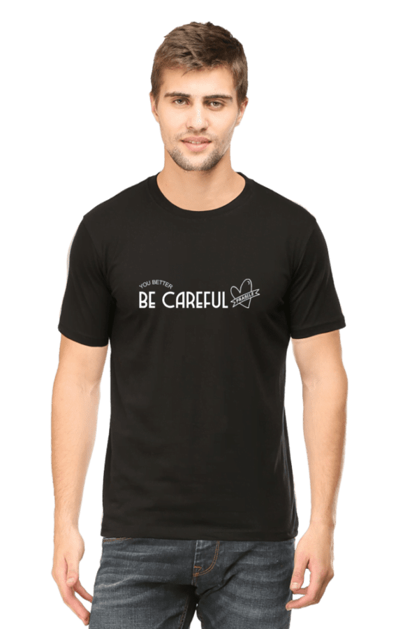 Male Round Neck Half Sleeve Classic | Be Careful
