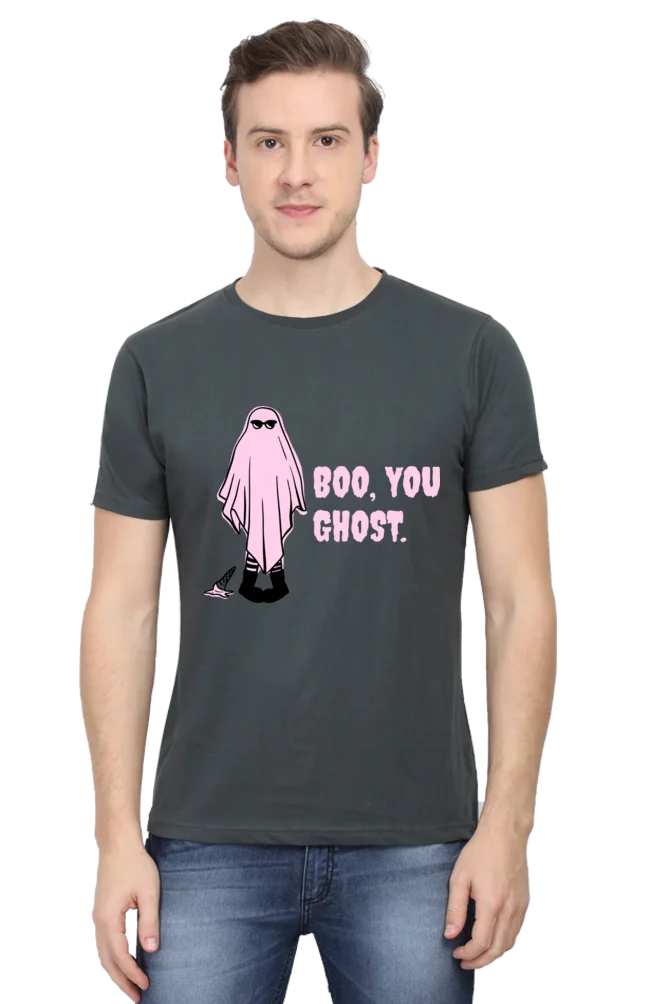 Male Round Neck Half Sleeve Classic | Boo you Ghost - Image 14