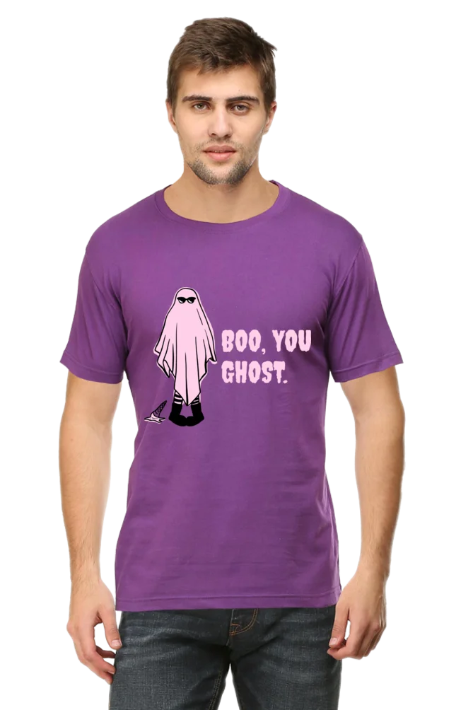 Male Round Neck Half Sleeve Classic | Boo you Ghost - Image 6