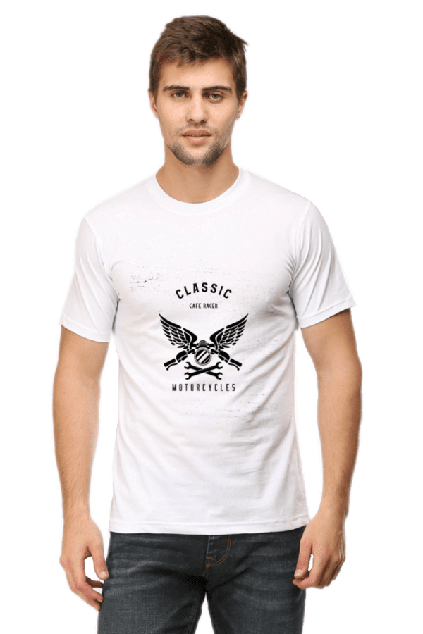 Male Round Neck Half Sleeve Classic | Motor cycle
