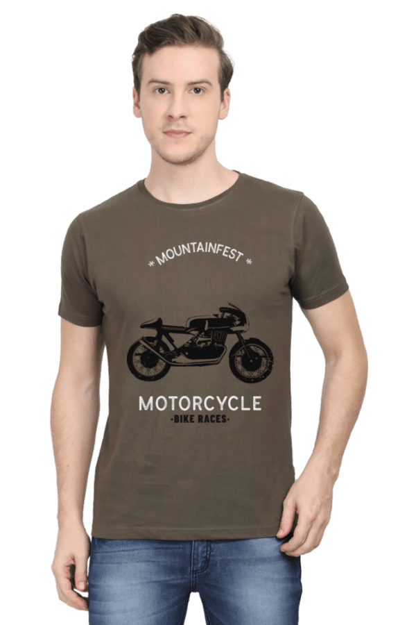 Male Round Neck Half Sleeve Classic | Motor Cycle