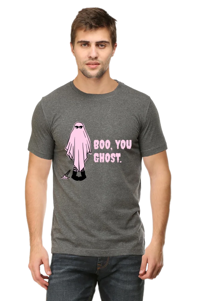 Male Round Neck Half Sleeve Classic | Boo you Ghost - Image 11