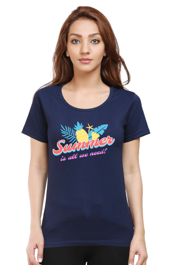 Female Round Neck Half Sleeve Classic | Summer