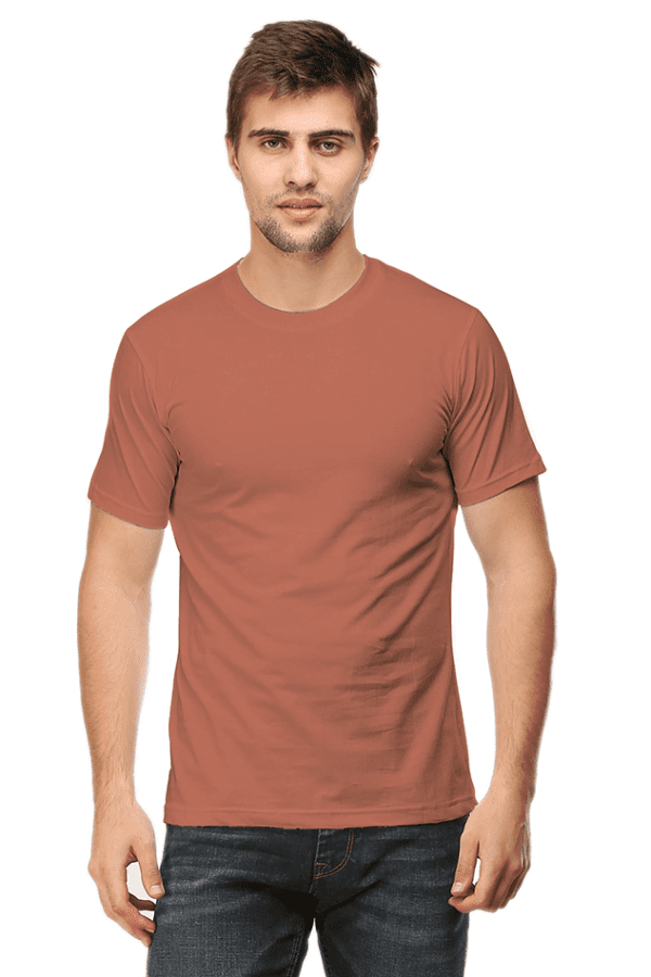 Male Round Neck Half Sleeve Classic Copper S