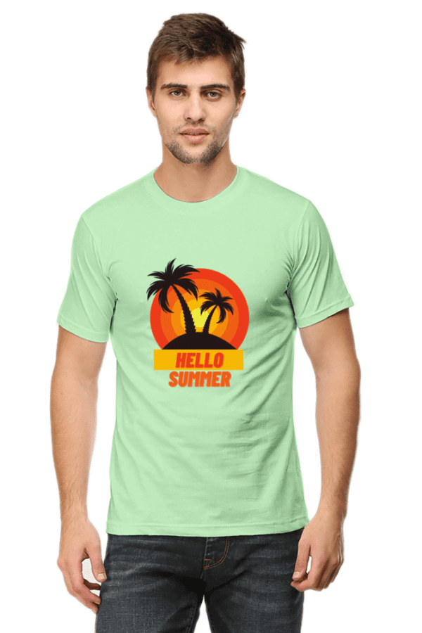 Male Round Neck Half Sleeve Classic | Hello Summer