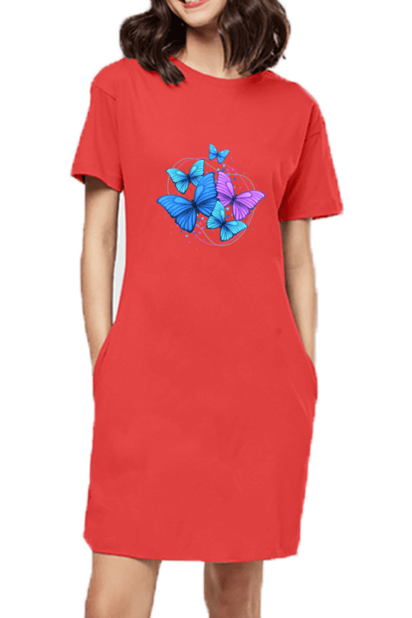 Female T-Shirt Dress | Butterfly