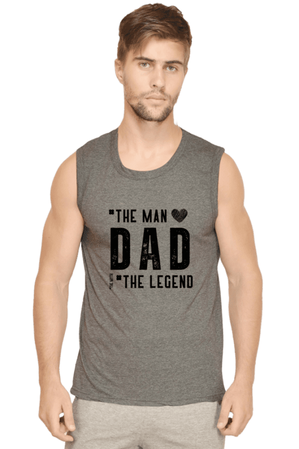 Male Round Neck Sleeveless | Dad Legend
