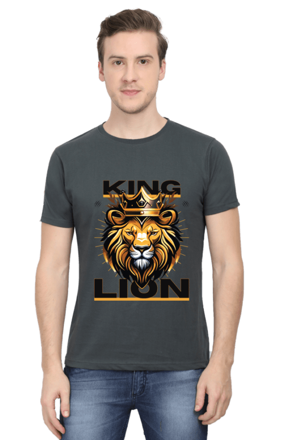 Male Round Neck Half Sleeve Classic || King Lion