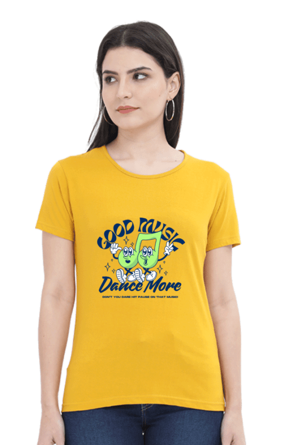 Female Round Neck Half Sleeve Classic || Good Music