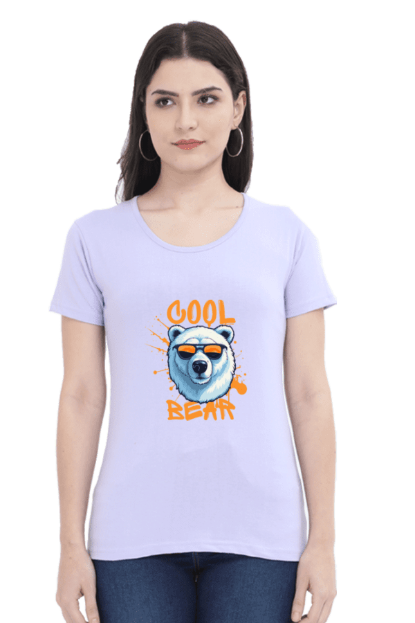 Female Round Neck Half Sleeve Classic || Cool Bear