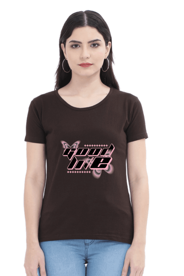 Female Round Neck Half Sleeve Classic || Good Life