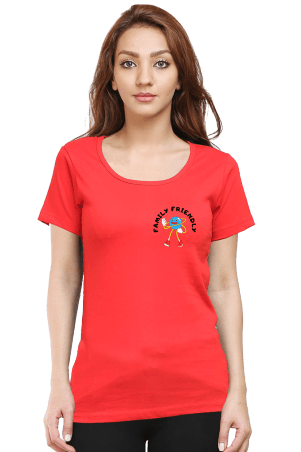 Female Round Neck Half Sleeve Classic || Family Friendly